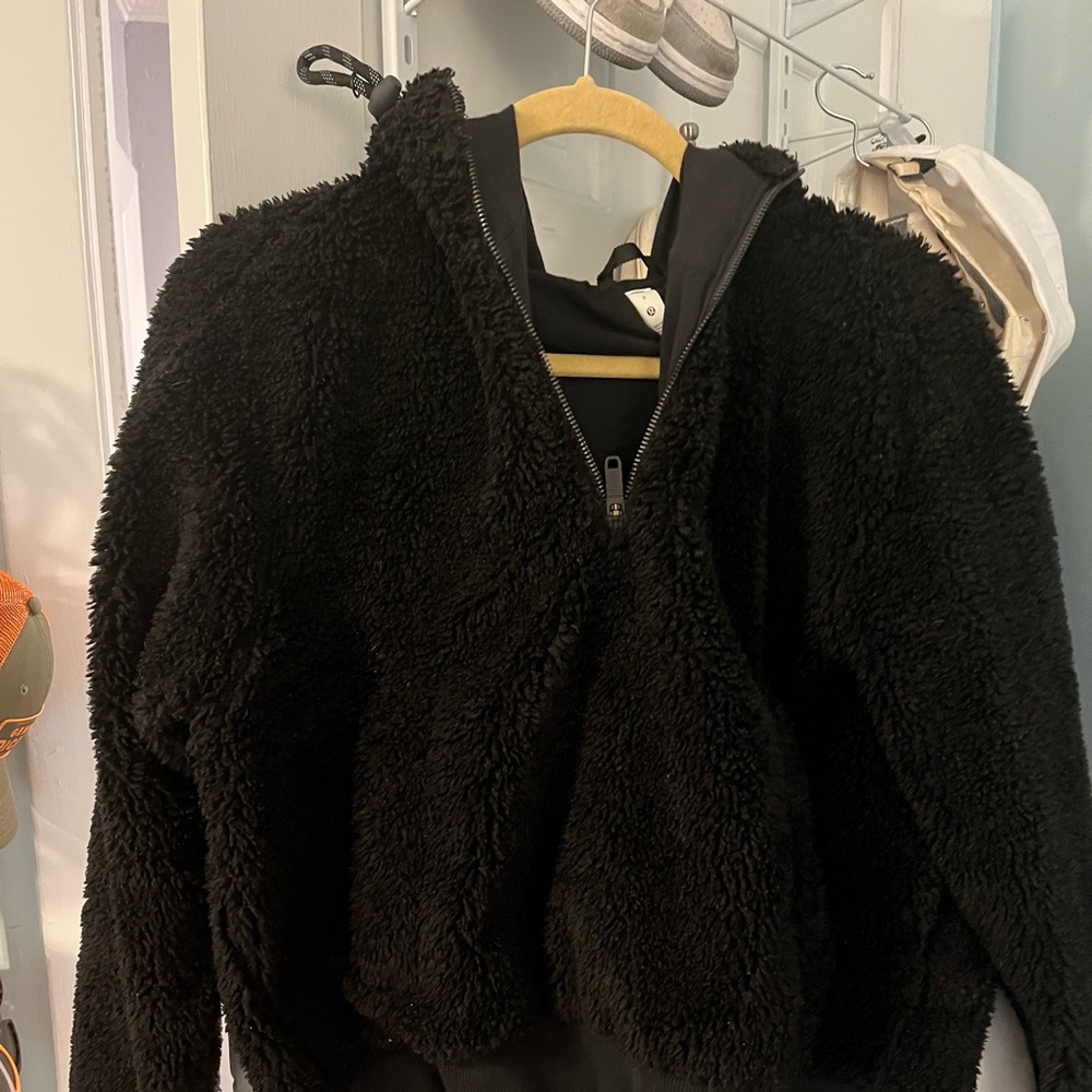 Lulu lemon black Sherpa scuba hoodie